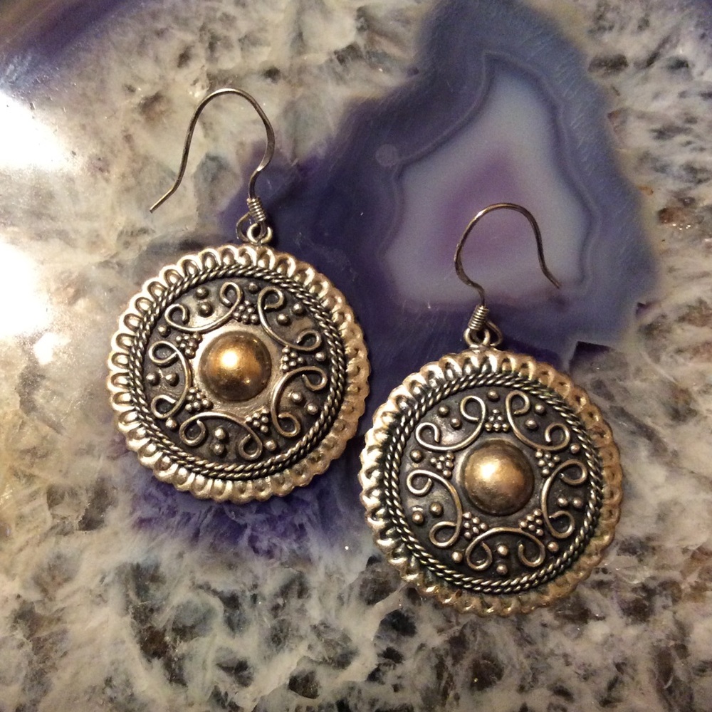 🚫SOLD🚫Dangling concho earrings 925 - Picture 1 of 7